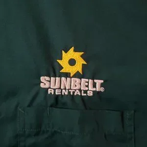 SUNBELT RENTALS employee button front shirt mens size XXL